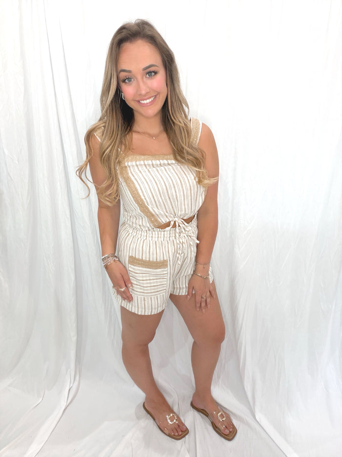 Happy Here Shorts Set